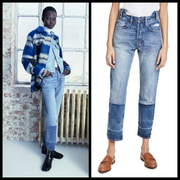 💕FRAME💕 Le Original Cloud Jeans ~ Aviation Ultra High Rise Straight Leg 23 NWT - Picture 1 of 16